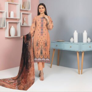3 Piece Lawn Suit- Embroidered (Unstitched)