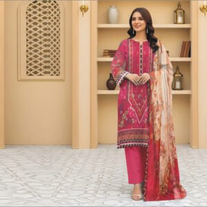 3 Piece Lawn Suit- Embroidered (Unstitched)