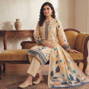 3 Piece Lawn Suit- Embroidered (Unstitched)