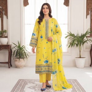 3 Piece Lawn Suit- Embroidered (Unstitched)