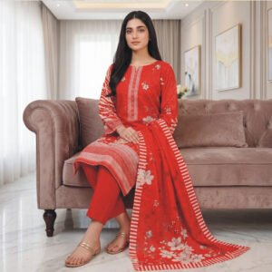 3 Piece Lawn Suit- Embroidered (Unstitched)