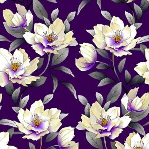 Midnight Magnolia 2 Piece Lawn Suit