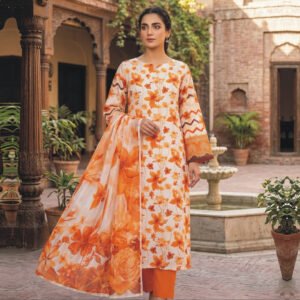 3 Piece Lawn Suit- Embroidered (Unstitched)